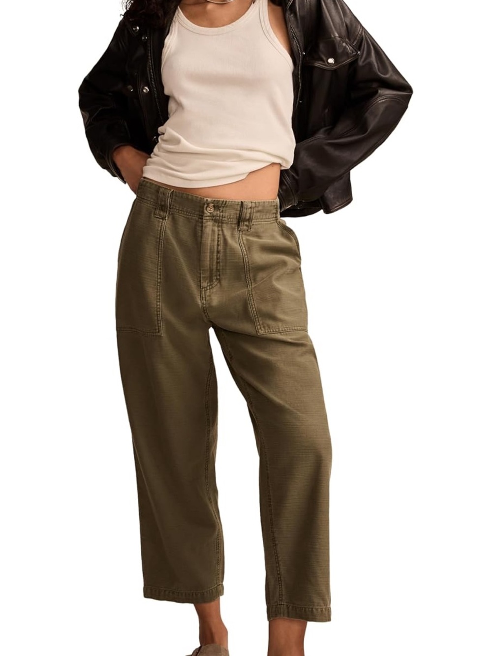 Lucky Brand Easy Pocket Cropped Utility Pants size 2